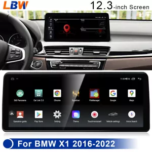 12.3'' Android Car GPS 2G+32G Touch Screen Wireless Carplay For BMW X1 2016-2022 - Picture 1 of 12