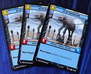 Star Wars Unlimited Spark of Rebellion 3X AT-AT Suppressor ungewöhnliche Karte - Bild 1 von 2