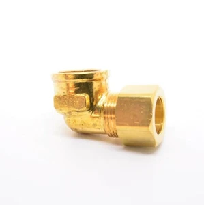 5/8 Tube OD Compression to 1/2 Female Npt 90 Elbow Fitting Adapter HVAC Air - Picture 1 of 6