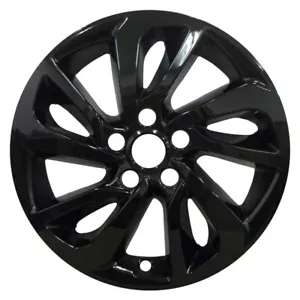 GLOSS BLACK WHEEL SKIN SET 17 in FOR 2016-2018 HYUNDAI TUCSON - Picture 1 of 8