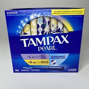 Tampax Pearl Duopack 8 luces/26 regular 34 unidades caja NUEVO protección contra fugas - Imagen 1 de 6
