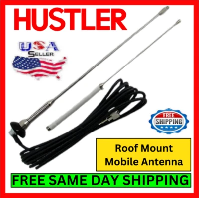 Hustler RTS-27L мобильная антенна с креплением на крышу с центральной загрузкой автомобильный комплект из нержавеющей стали - Изображение 1 из 4