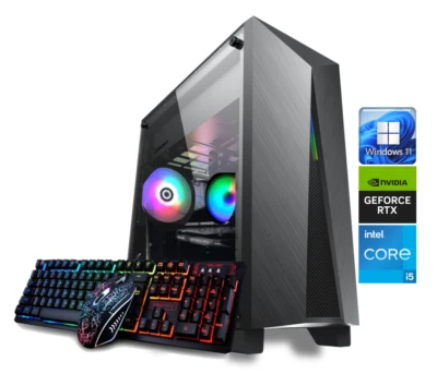 Odyssey Nova V2 Gaming PC i5 upto 4.1GHz 16GB 1TB SSD RTX 3050 WiFi Win 11 Pro - Image 1 of 4