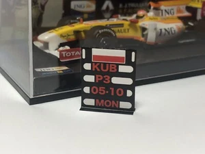 Pitboard 1:43 (Pizarra F1) / Robert Kubica (Renault) 2010 / P3 GP MONACO - Picture 1 of 2