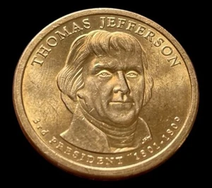 USA 2007 P THOMAS JEFFERSON PRESIDENTIAL $ 1 COIN US 1801-1809 RARE - Picture 1 of 4