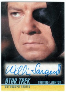 STAR TREK THE ORIGINAL SERIES ARCHIVES 2009 A216 WILLIAM SARGENT AUTOGRAPH