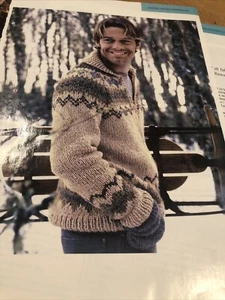 Martin Storey knitting patten, Scott, Rowan tweed nordic sweater, RYC soft Tweed - Picture 1 of 6