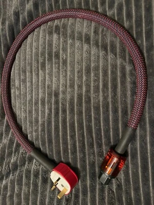 Audiophile 0.9M OFC Silver plated AC Power cable UK - Image 1 of 2