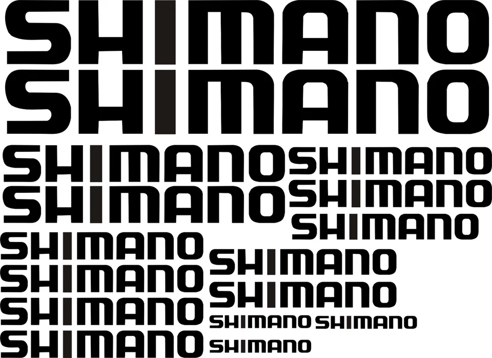Adatto a KIT SHIMANO ADESIVI BICI STICKERS BIKE MTB BICICLETTA PRESPAZIATI 16PZ