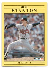 Mike Stanton 1991 Fleer #705 Atlanta Braves BASEBALL
