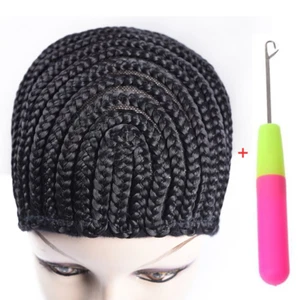 Flechtkappe 1 Stück Häkelperückenkappen in Cornrow Haare nähen zur einfachen Perücke - Bild 1 von 6