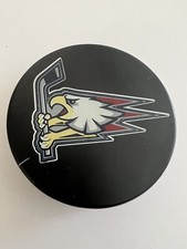 Colorado Eagles VTG WHL Logo Hockey Puck Official Licensed In Glas Co.