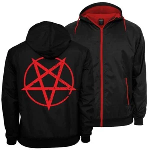 Herren Windbreaker Regenjacke PENTAGRAMM Windjacke mit Kapuze Metal Lord SatanMä - Bild 1 von 4
