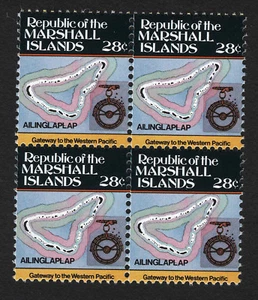 OPC 1984 Marshall Islands 28c Maps Block of 4 Sc#43 MNH 33465 - Picture 1 of 1