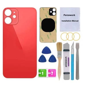 Perzework OEM Rear Back Glass Replacement for iPhone 12 Mini 5.4 inches (Red) - Picture 1 of 7