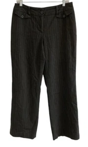 Ann Taylor Woman’s Curvy Fit Just Below Waist Straight Leg Pants Size 8P Brown - Picture 1 of 9