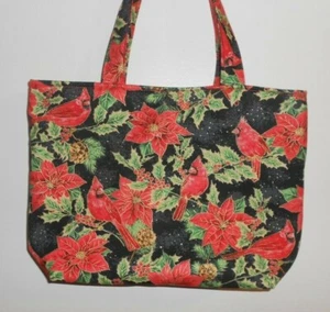 Handgefertigte Weihnachten Kardinal Weihnachtsstern Stechpalme Tannenzapfen Beuteltasche Handtasche Tasche - Bild 1 von 1