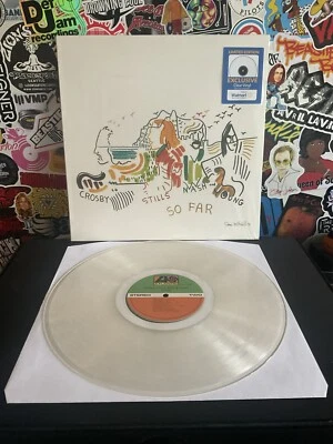 CROSBY STILLS NASH & YOUNG So Far VG++ CLEAR VINYL W/HYPE STICKER - Image 1 of 2