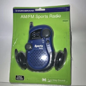 Radio sportiva Durabrand AM/FM con cuffie PR-35M radio NOS lati aperti sulla confezione - Foto 1 di 2