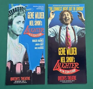 2 x Willy Wonka GENE WILDER Laughter on 23rd Floor Queen's Theatre flyers 1996 - Picture 1 of 2