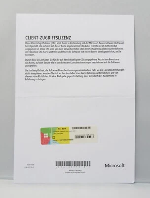 5 User / Benutzer CAL für Microsoft Windows Server 2016 Standard/Datacenter - Bild 1 von 4