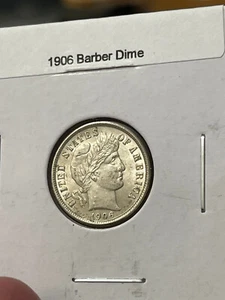 1906 Barber Dime in Scarce Uncirculated Condition - 66003 - Picture 1 of 7