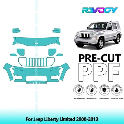 Película de protección de pintura precortada PPF para Jeep Liberty Limited 2008-2013 Foto 1 de 4