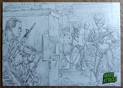 2015 Mars Attack's Occupation Concept Card 23 PAIN AT THE PUMP. - Image 1 of 3