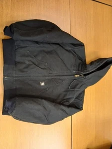 Carhartt Hooded Quilted Jacket Medium Black J133 BLK Arctic Extremes Med Regular - Picture 1 of 23