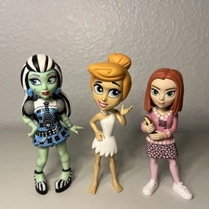 Funko Pop! Rock Candy Lot SDCC 2017 WILMA FLINTSTONE + WILLOW + FRANKIE STEIN - Picture 1 of 6