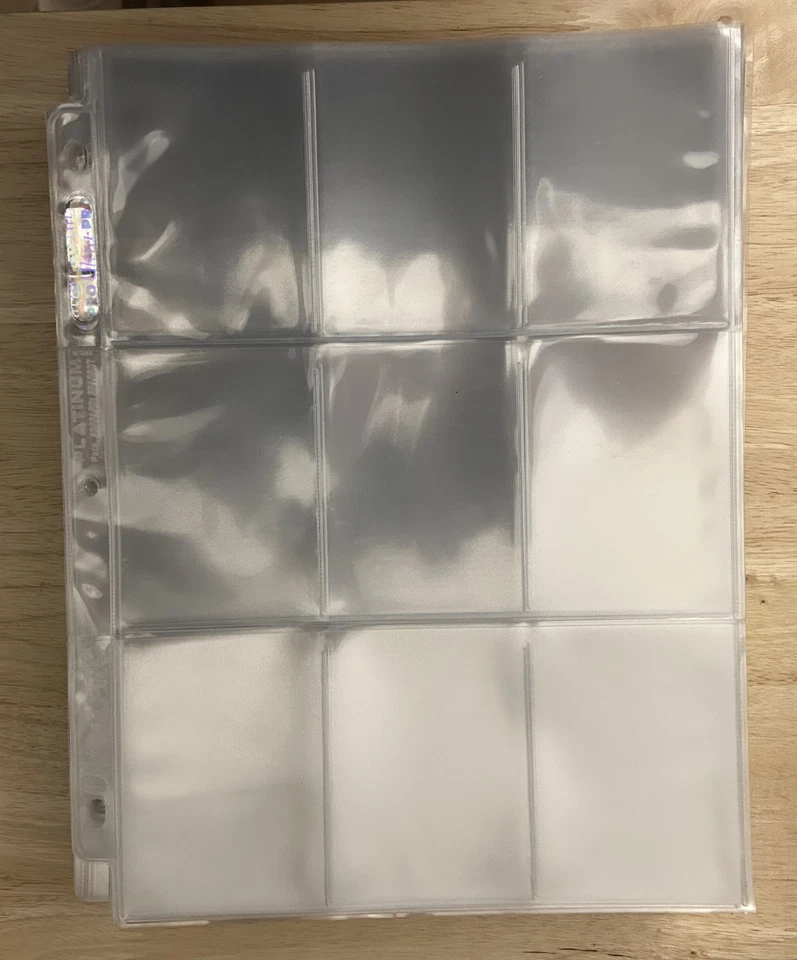 Páginas Ultra Pro Platinum 9 bolsillos - Lote de 400 - Usadas y limpias Foto 1 de 1
