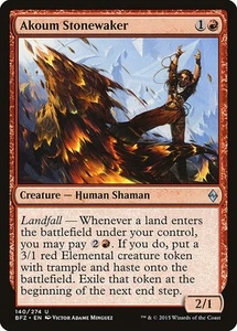 Akoum Stonewaker - BFZ (Battle for Zendikar) #140 MTG Magic The Gathering - Picture 1 of 1