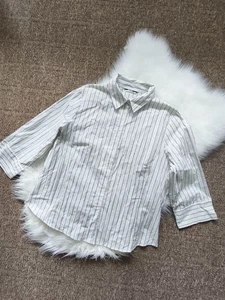 George 4XL / 20 UK Womens White Striped Button-Up Shirt – Long Sleeve – Classic - Picture 1 of 7