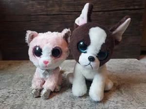 Ty Beanie Boos The Boston Terrier Portia und Katze Amaya 2021 Stofftiere - Bild 1 von 6