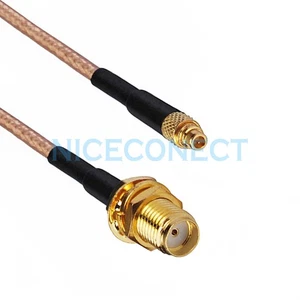 SMA Jack Female bulkhead to MMCX Male Pigtail Cable RG316 20cm 8" for Wireless - Picture 1 of 3