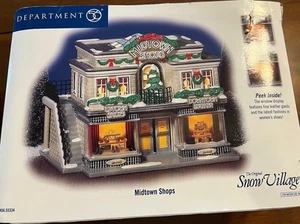 Department 56 Snow Village Midtown Shops 3D Schaufenster - Bild 1 von 8