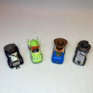 Disney/Pixar Racers Hotwheels DieCast Lote de 4 Indiana Jones, Woody, Jack, Peter - Imagen 1 de 6