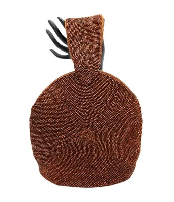 Bolso de Mano Muñeca Melina Micro Cuentas Años 40 Vintage Tono Cobre - HIAWATHA CREATIONS - Foto 1 de 4