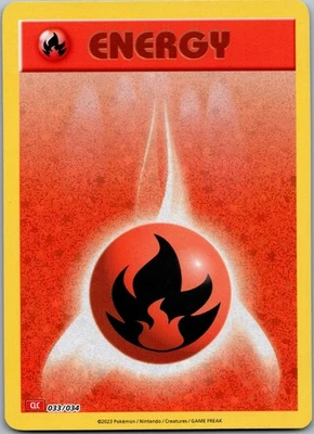 Basic Fire Energy Holo Trading Card Game Classic 033/034 NM - Image 1 of 2