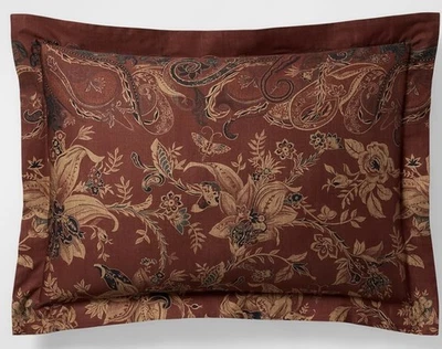 Funda de almohada estándar Ralph Lauren Inez cachemira (2) roja, Foto 1 de 4