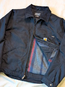 Carhartt Men s Blanket-Lined Detroit Jacket Relaxed Fit Duck Medium - Picture 1 of 9