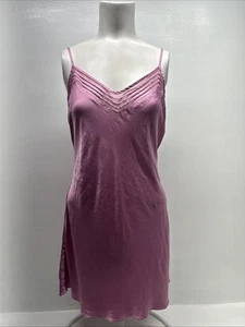Victorias Secret Pure Silk Slip Dress Babydoll Sleeveless Satin Pink Size Medium - Picture 1 of 10