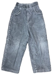 KRU Boys Size 5 Pants Corduroy Elastic Waist Gray Pockets Straight Leg EUC!!! - Picture 1 of 18