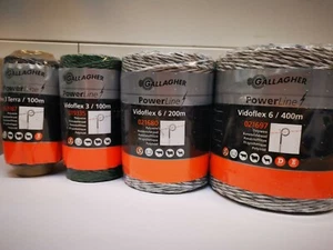 GALLAGHER PowerLine Vidoflex  Kunststoff-Litze Weidezaunband Elektrozaun  - Bild 1 von 9