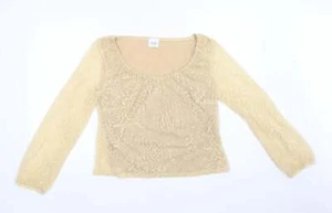 NEXT Womens Beige Paisley Polyester Blend Blouse Size 16 - Picture 1 of 12