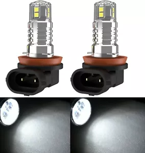 LED 50W H16 64219 White 6000K Two Bulbs Fog Light Replacement Lamp EO Fit - Picture 1 of 12