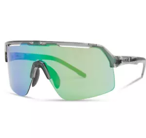 Madison Crypto Air Radsport-Sonnenbrille Kristall rauchfarbenes Gestell/grüne verspiegelte Gläser - Bild 1 von 4