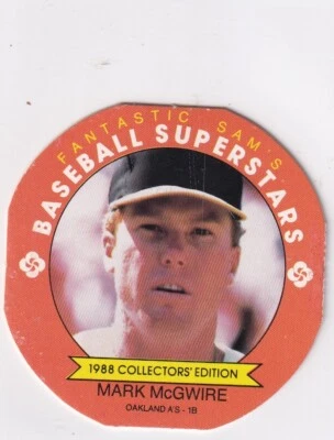 Mark McGwire 1988 Colectors Fantastic Sams Superstars Disc Unscratched  PWE - Image 1 of 2