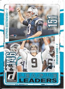 2016 Donruss League Leaders Stephen Gostkowski Graham Gano 7