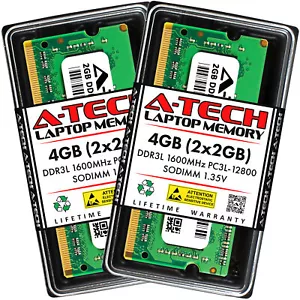 4GB 2x2GB PC3L-12800S ASUS A Series A45A A55A A45VD A45VM A45VS A55VD Memory RAM - Picture 1 of 5